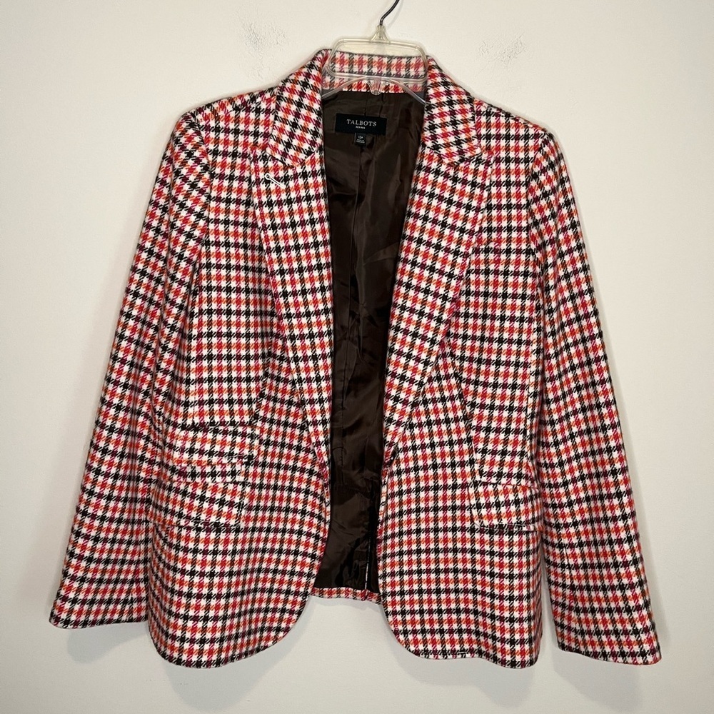 Talbot’s Classic Wool Shetland Blazer Size 12P - Picture 5 of 13